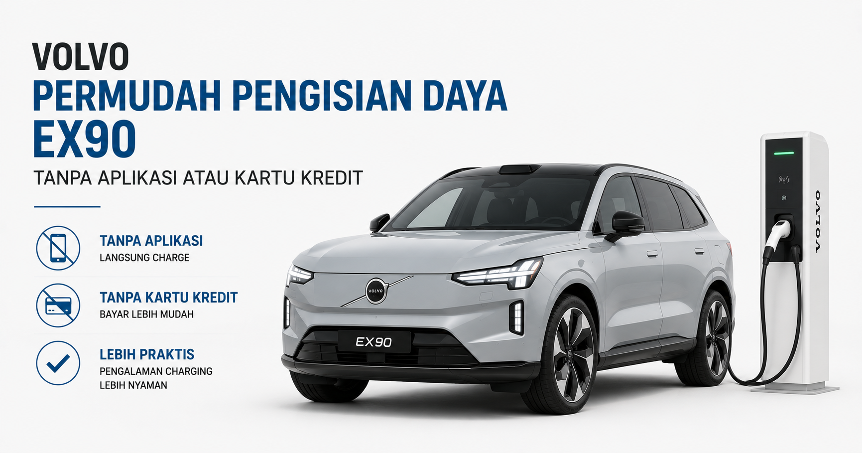 Volvo Permudah Pengisian Daya EX90 Tanpa Aplikasi atau Kartu Kredit