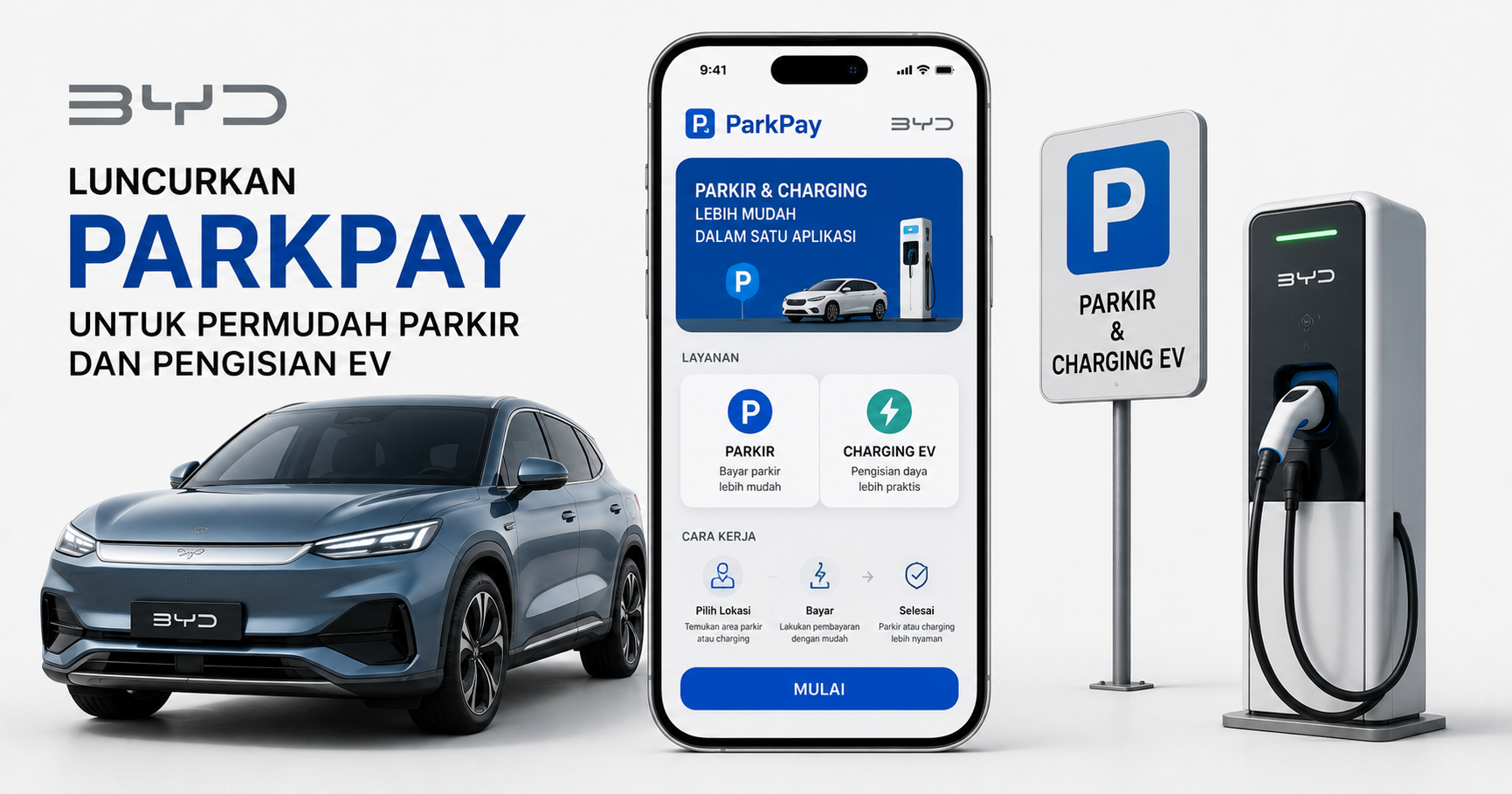 BYD Luncurkan ParkPay untuk Permudah Parkir dan Pengisian EV