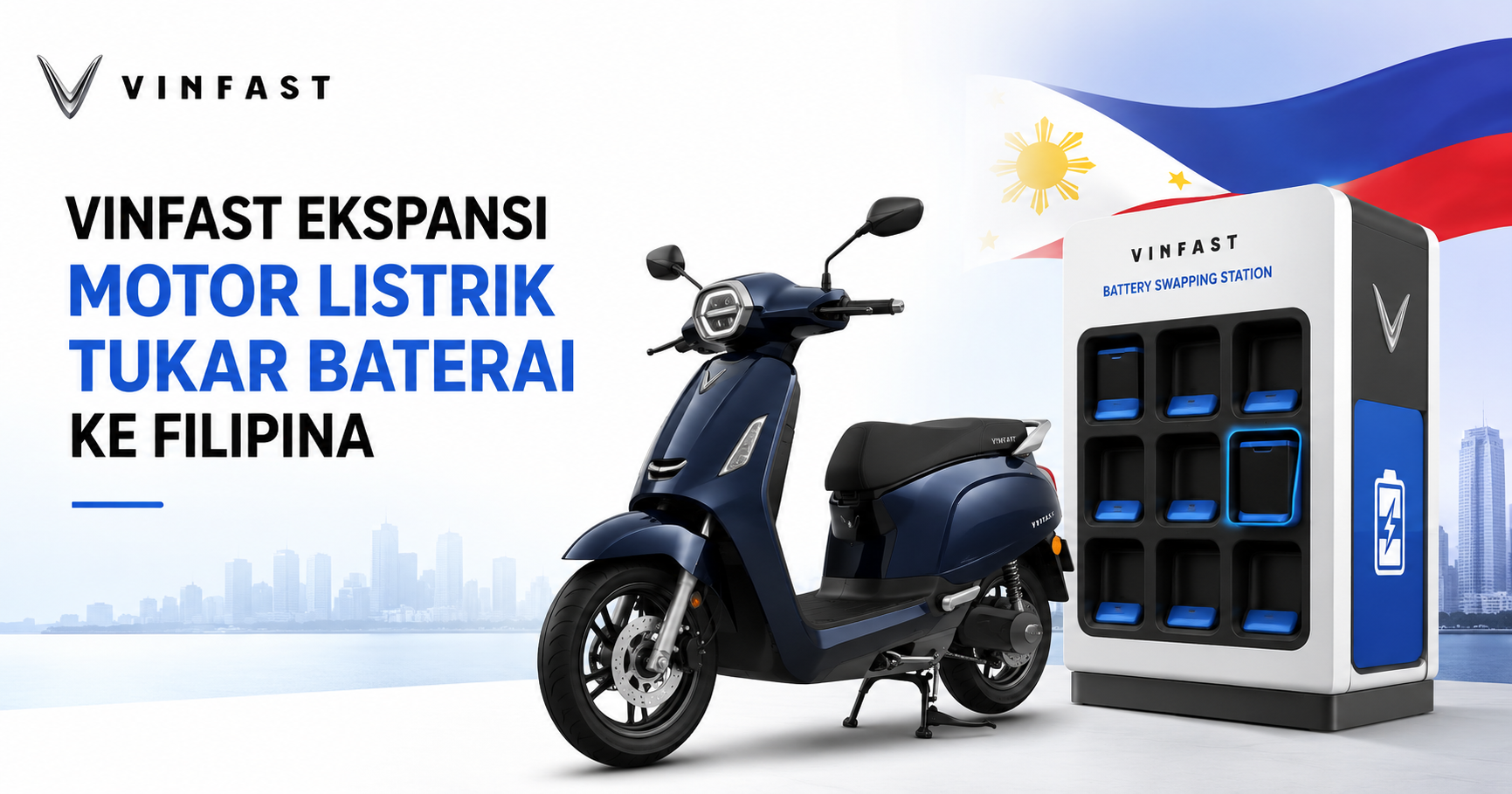 VinFast Ekspansi Motor Listrik Tukar Baterai ke Filipina