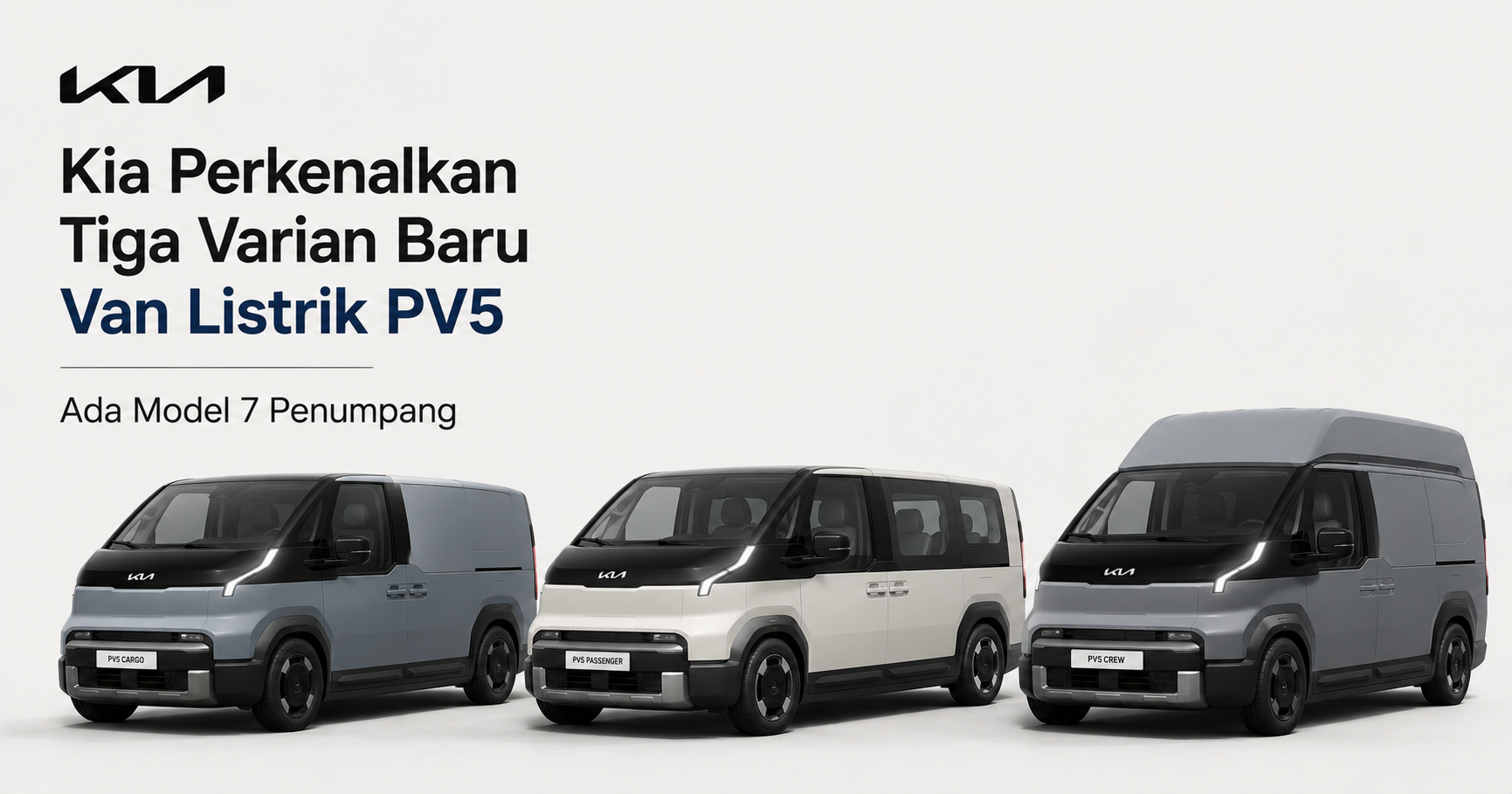 Kia Perkenalkan Tiga Varian Baru Van Listrik PV5, Ada Model 7 Penumpang